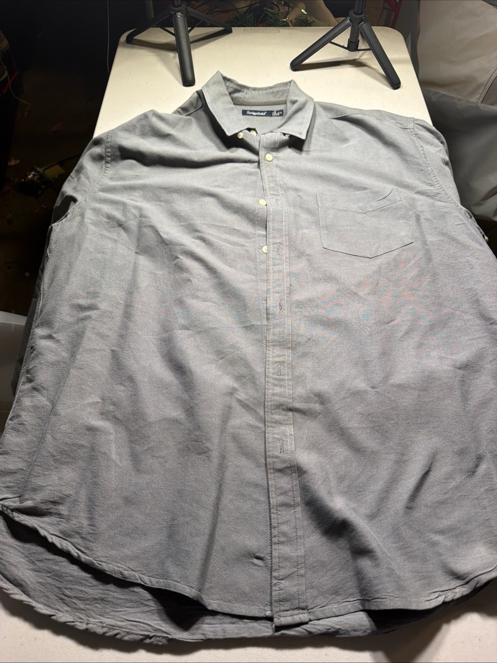 Gray Men's Button-Up Shirt by Sedgefield